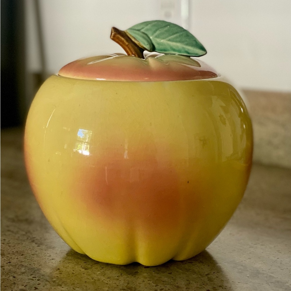 Vintage 1950s McCoy Blushing Apple Cookie Jar